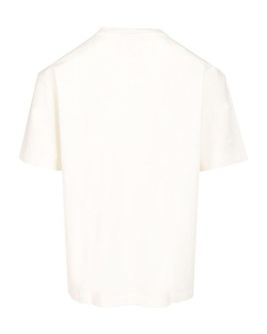 Drole de Monsieur White Crew Neck T-Shirt for men
