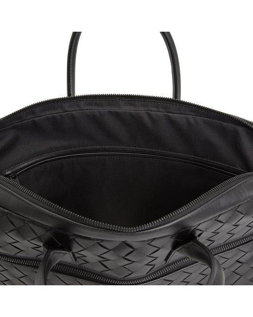 Bottega Veneta Black Weaving Design Briefcase for men