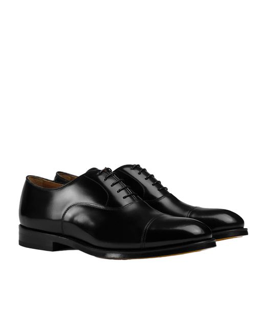 Doucal's Black Round Toe Casual Shoes for men