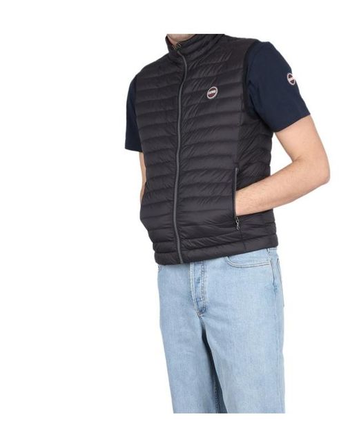 Colmar Black Zippered Down Vest for men