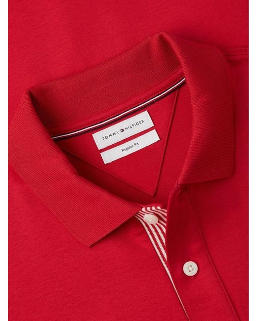 Tommy Hilfiger Red Short-Sleeved Polo Shirt for men