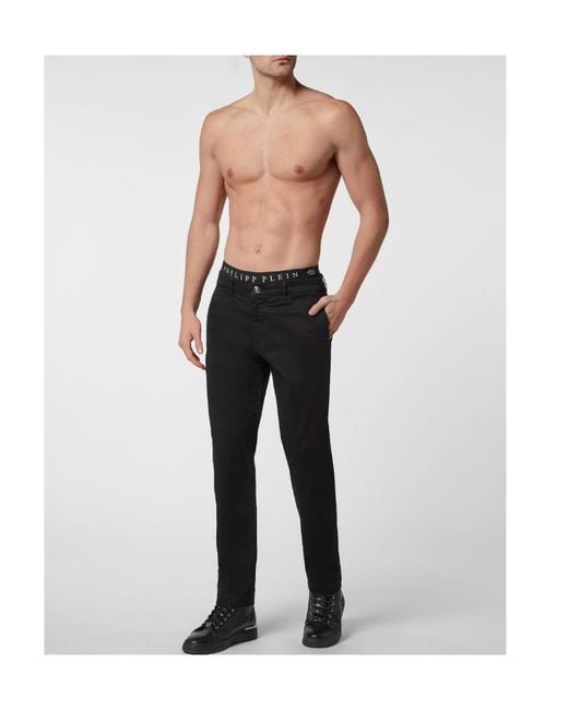 Philipp Plein Black Logo Slim Jeans for men