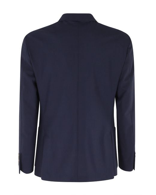 Eleventy Blue Long-Sleeved Suit Jacket for men