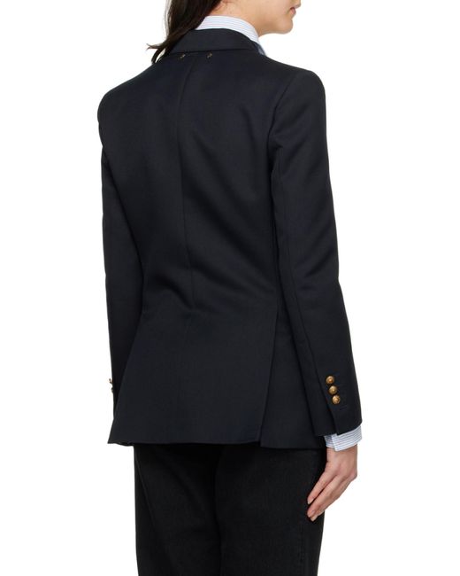 Golden Goose Deluxe Brand Blue Double-Breasted Tailored Blazer