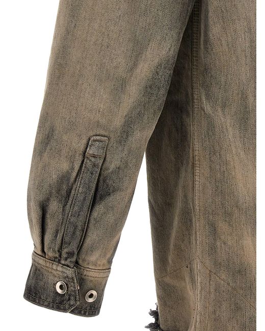Rick Owens Gray Overshirt Jacket for men