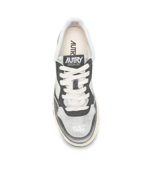 Autry White Medalist Low-Top Sneakers