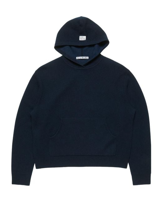 Acne Blue Cashmere Hoodie for men