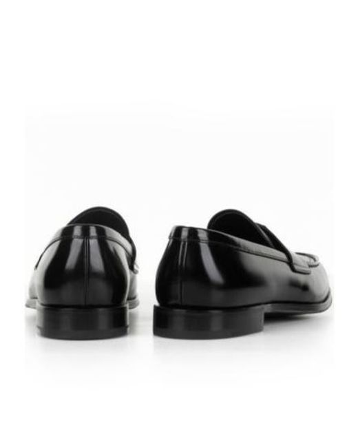 Prada Black Enamel-Triangle-Logo Slip-On Loafers for men