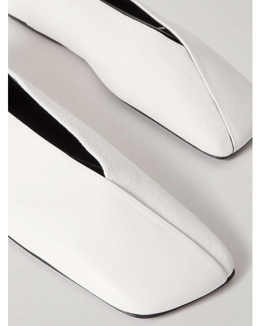 Jil Sander White Flat Ballet Shoes