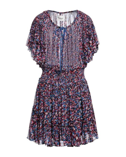 Isabel Marant Purple Floral Flared Skirt