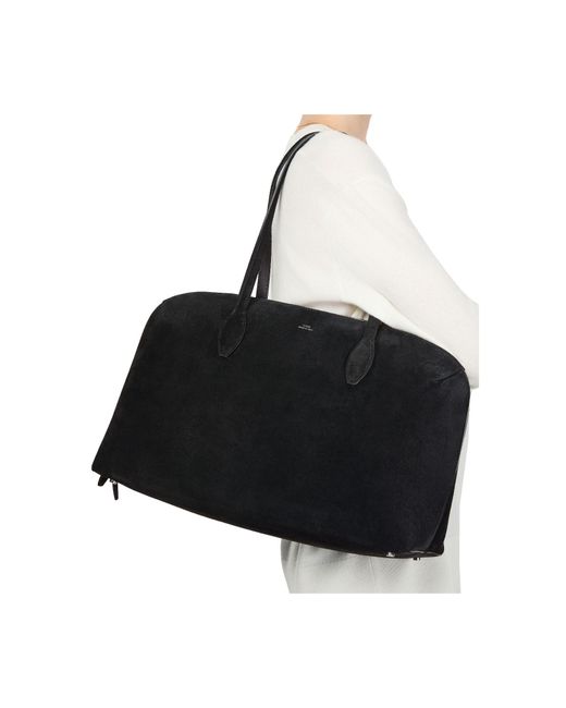 Totême  Black Suede Tote Bag