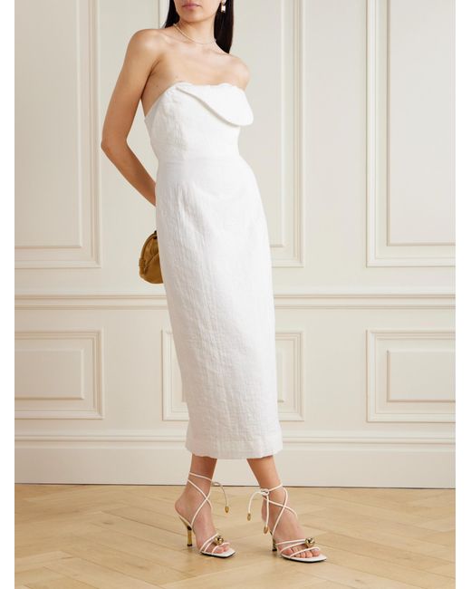 Mara Hoffman White Minimalist Midi Dress