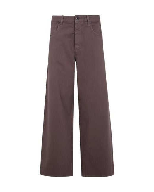 Brunello Cucinelli Brown Casual Pants With Belt Loops