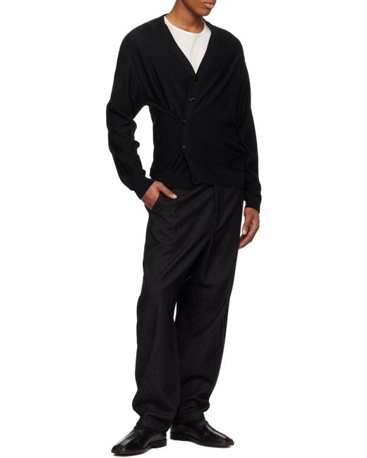 Lemaire Gray Long Sleeved Buttoned Cardigan for men