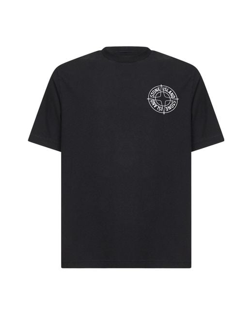 Stone Island Black T-Shirts for men