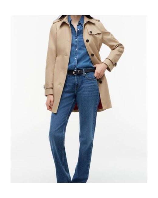 Tommy Hilfiger Natural Long-Sleeved Trench Coat