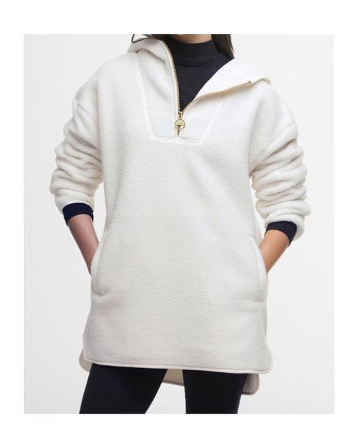 Barbour White Boston Fleece