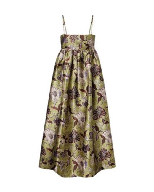 ALÉMAIS Multicolor Citron Floral Midi Dress