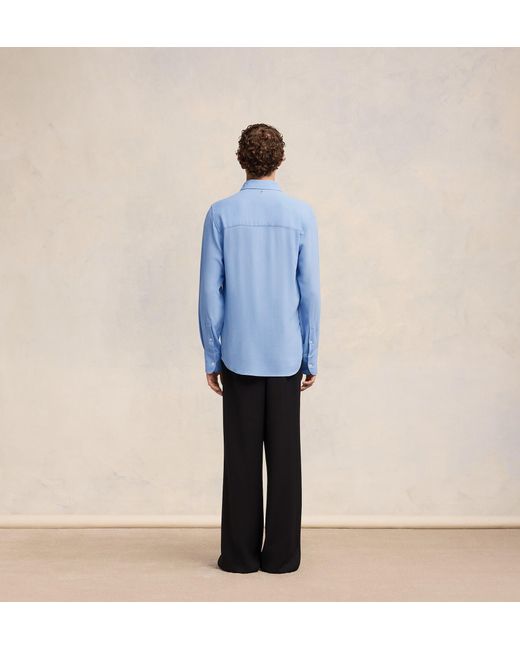 AMI Blue Ami Long Sleeved Button-Up Shirt for men