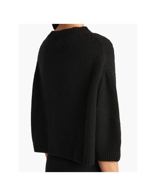 Khaite Black Crew-Neck Sweater