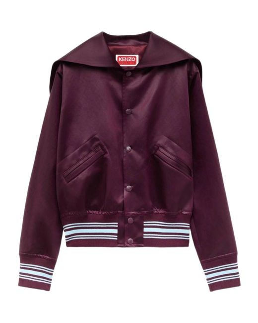KENZO Purple Varsity' Cropped Bomber
