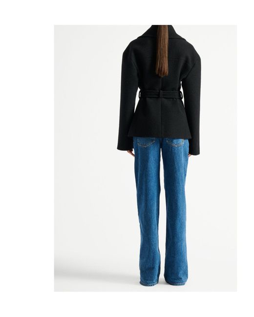 Balmain Black Belted Buckle Blazer