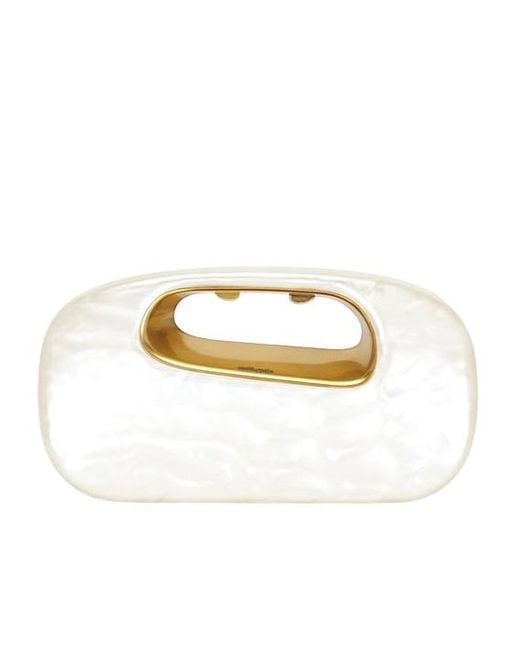 Cult Gaia White Amara Clutch