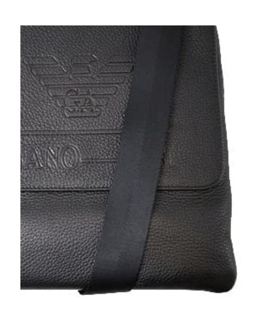 Emporio Armani Black Logo Details Cross-Body Bag for men