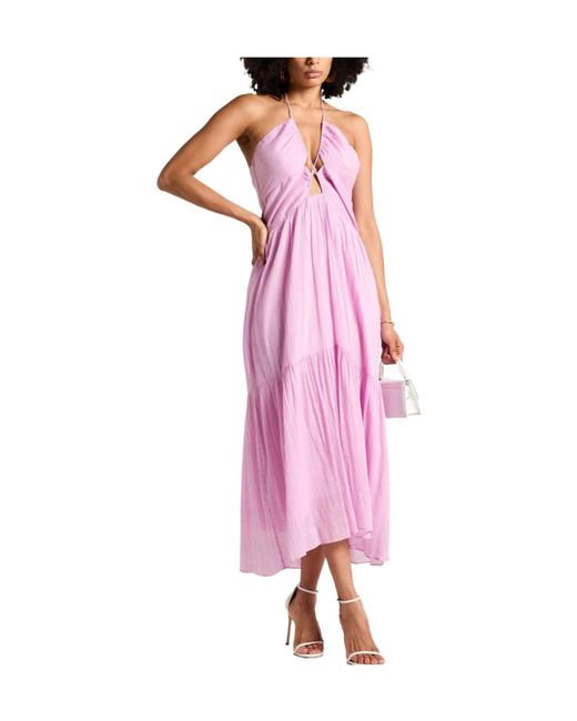 Isabel Marant Pink Sleeveless Waist-Cinching Dress