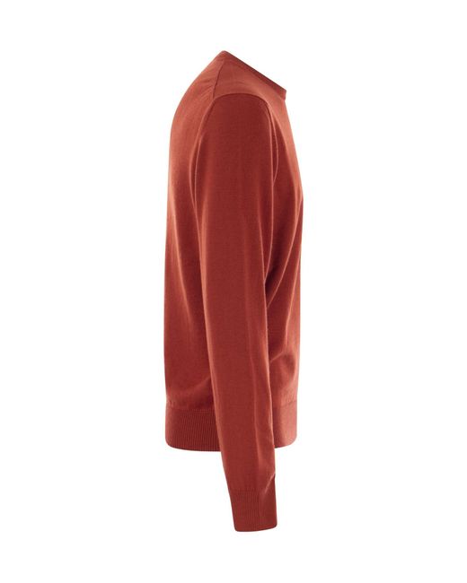 Fay Red Crew-Neck Sweatshirt for men