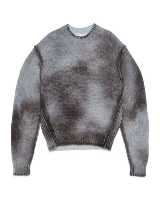 Acne Gray Sprayed Knit Jumper