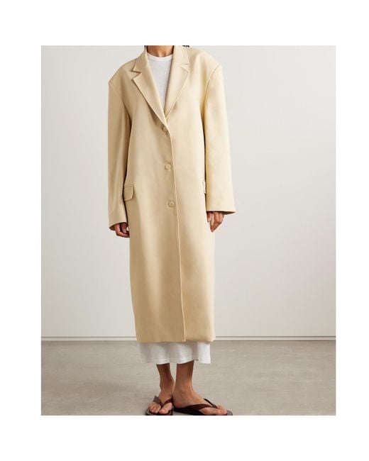 Frankie Shop Natural Tribeca Oversized Woven Coat