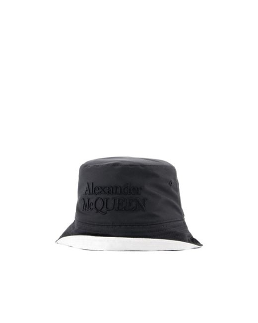 McQueen White Reversible Bucket Hat for men