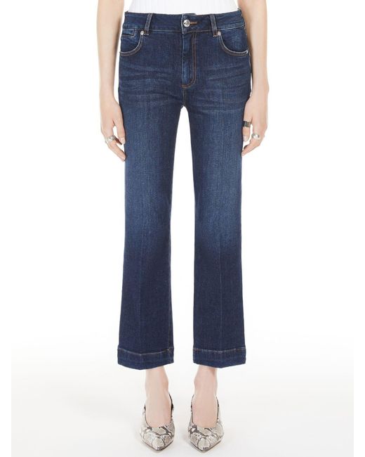 Sportmax Blue Umbria Mini Flared Jeans