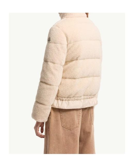Moncler Natural Cedra Teddy Short Down Jacket