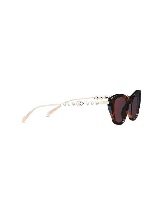Gucci Purple Cat Eye Frame Sunglasses