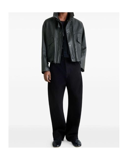 Lemaire Black Snap-Button Rain Jacket for men
