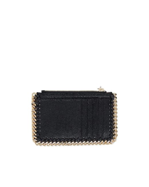 Stella McCartney Black Chain-Trim Zip Wallet