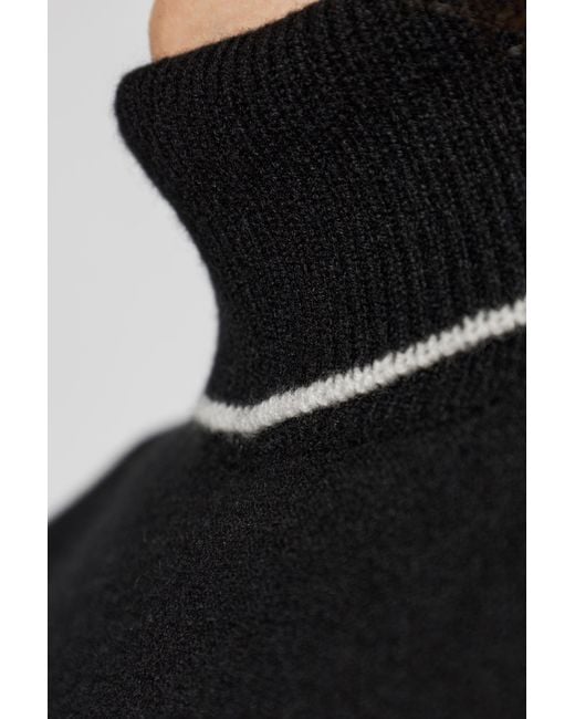 Eleventy Black Contrast-Trim Turtleneck Knitted Sweater for men