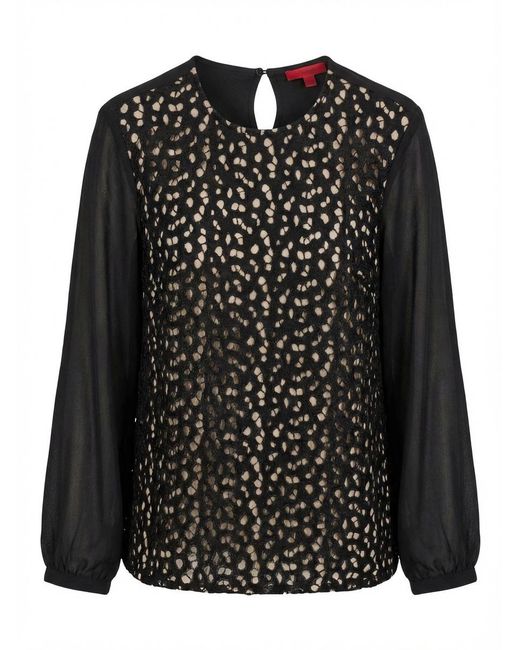 Max Mara Black Long-Sleeved Blouse
