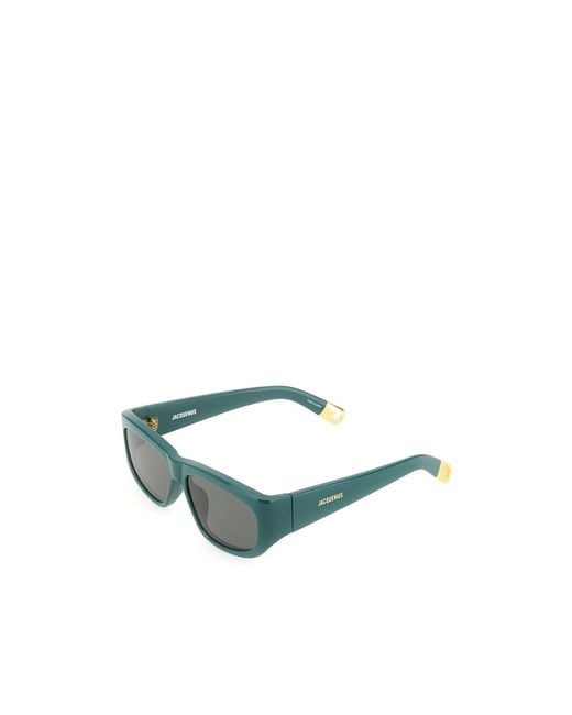 Jacquemus Green Rectangle Frame Sunglasses for men