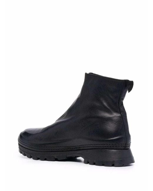 Guidi Black Zipped Ankle Boots for men