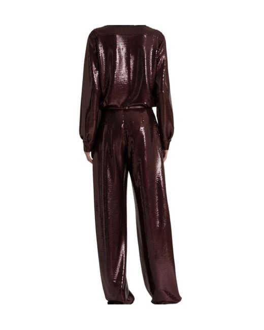 Alberta Ferretti Purple Glossy Sequin Shirt