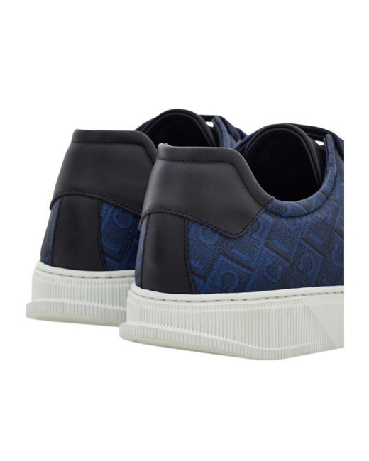 Ferragamo Blue Low Cut Sneaker for men