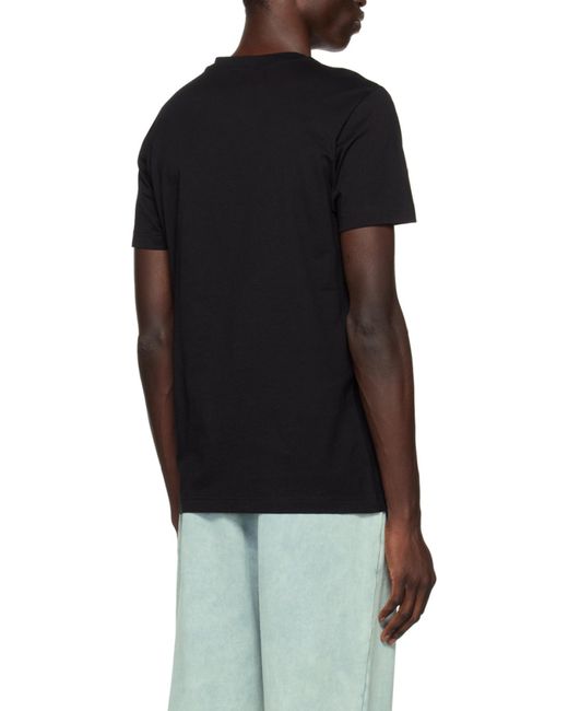 DIESEL Black T-Diegor-D Logo-Patch Crewneck T-Shirt for men