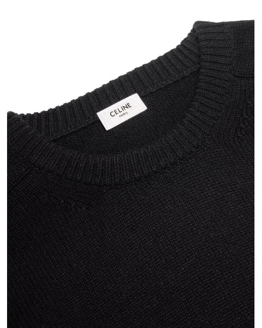 Céline Black Crew Neck Sweater for men