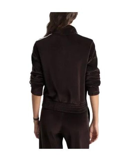 Sporty & Rich Black Striped Zip-Up Track Jacket