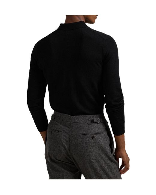 Polo Ralph Lauren Blue Merino Crew Neck Jumper for men