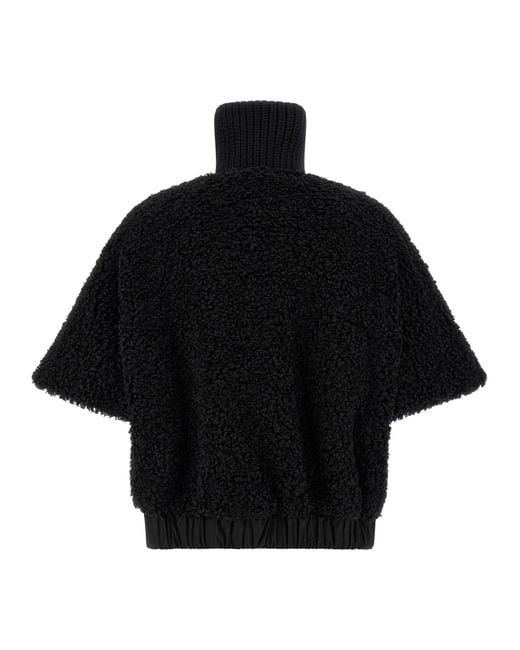 Moncler Black Logo Patch Short Sleeved Jacket