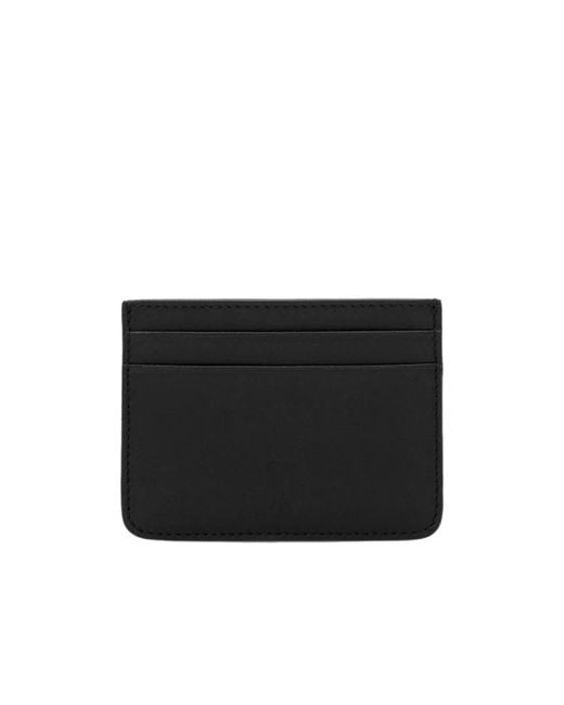 AMI Black Cowhide Leather Card Holder With Ami De Coeur for men
